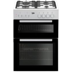 Beko KTG611W 60cm Twin Cavity Gas Cooker in White